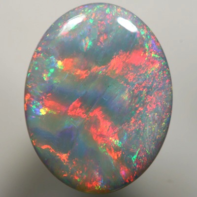 SOLID SEMI BLACK OPAL Very rare Mackeral pattern, crisp fire. See video